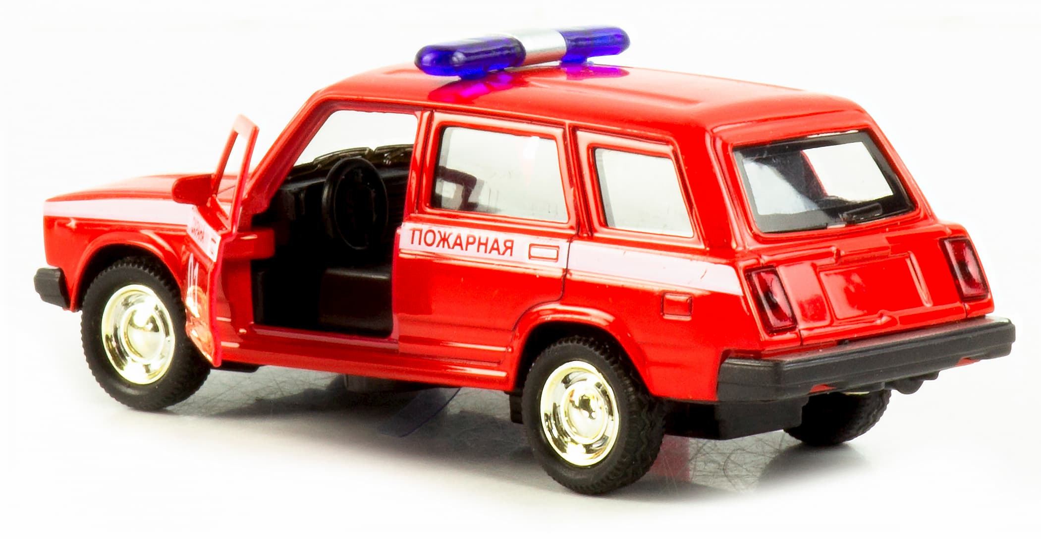 Машинка металлическая 1:32 «Спецслужбы ВАЗ 2104 / ВАЗ 2106» 187Р-188Р-12D, инерционная, свет, звук / Микс