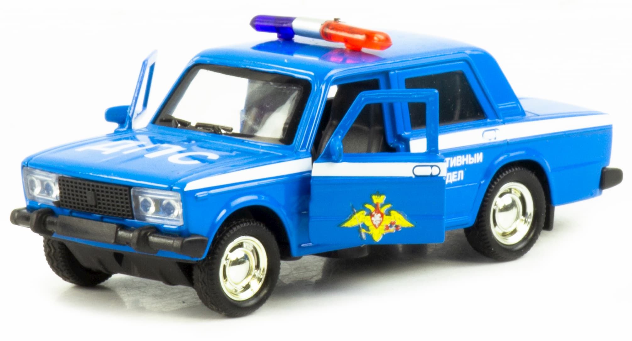Машинка металлическая 1:32 «Спецслужбы ВАЗ 2104 / ВАЗ 2106» 187Р-188Р-12D, инерционная, свет, звук / Микс