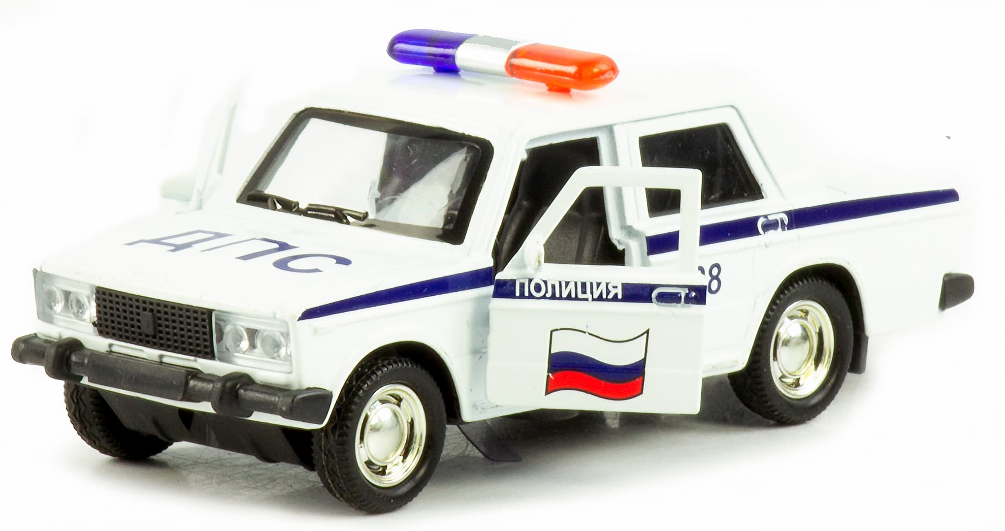 Машинка металлическая 1:32 «Спецслужбы ВАЗ 2104 / ВАЗ 2106» 187Р-188Р-12D, инерционная, свет, звук / Микс