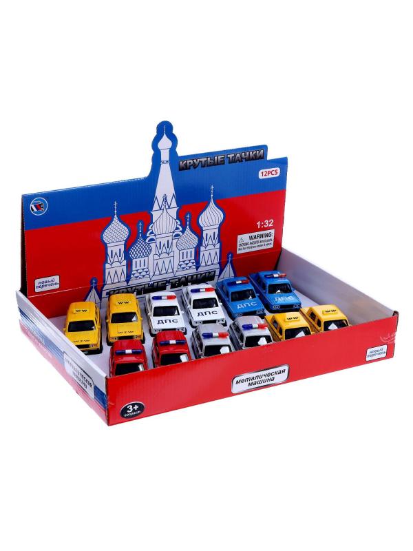 Машинка металлическая 1:32 «Спецслужбы ВАЗ 2104 / ВАЗ 2106» 187Р-188Р-12D, инерционная, свет, звук / Микс