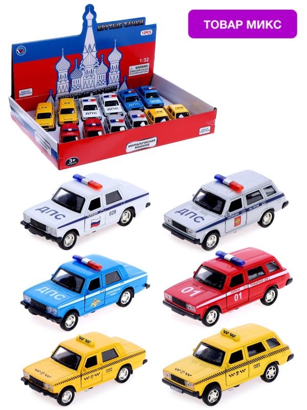 Машинка металлическая 1:32 «Спецслужбы ВАЗ 2104 / ВАЗ 2106» 187Р-188Р-12D, инерционная, свет, звук / Микс