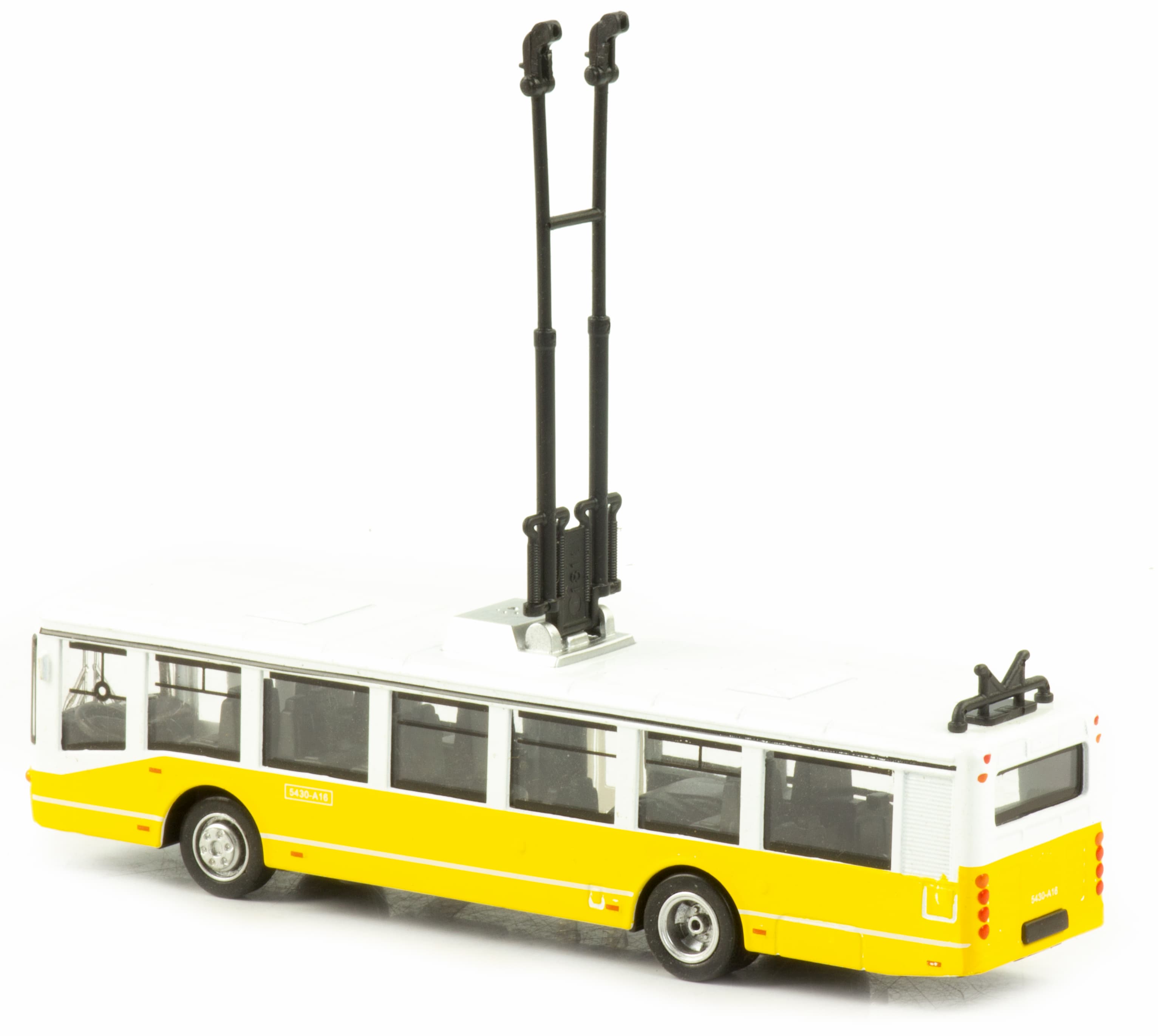 Металлический троллейбус 1:32 «ЛиАЗ 5430-А16» 17 см. 1811-12D инерционный, свет, звук / Микс