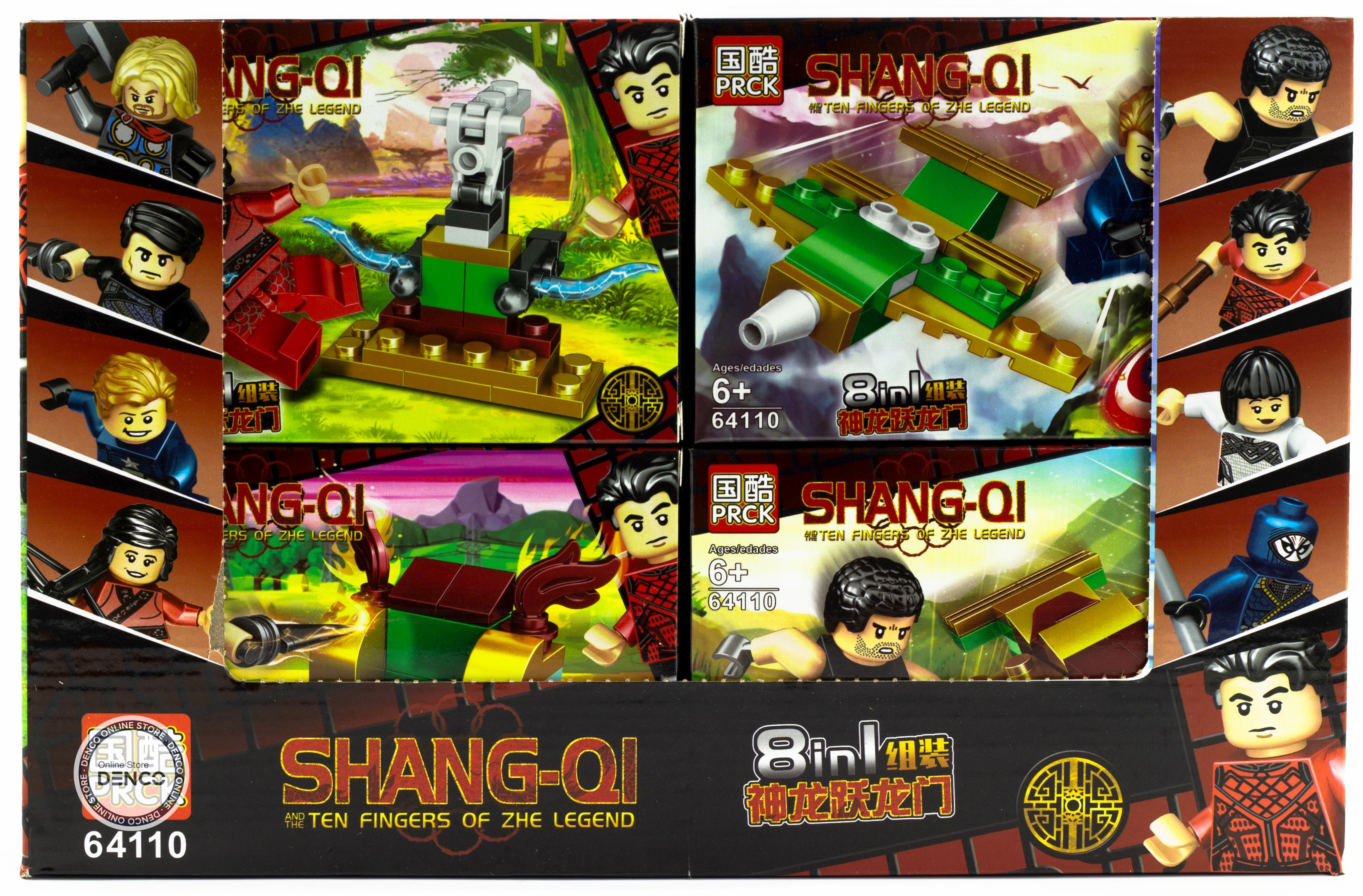 Набор минифигурок PRCK 8 героев Шан-Чи с постройками 41010 (Шан-Чи и легенда десяти колец) / 8 шт.