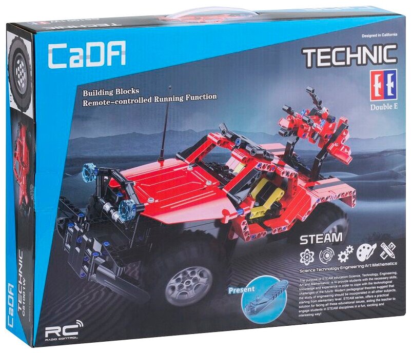 Конструктор CaDA  «Jeep Wrangler - Воин бездорожья 2 в 1» (Technic) C51001W / 531 деталь