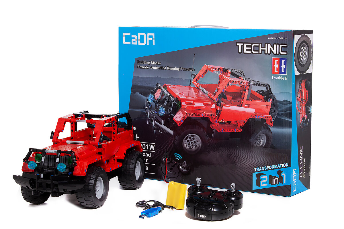 Конструктор CaDA  «Jeep Wrangler - Воин бездорожья 2 в 1» (Technic) C51001W / 531 деталь