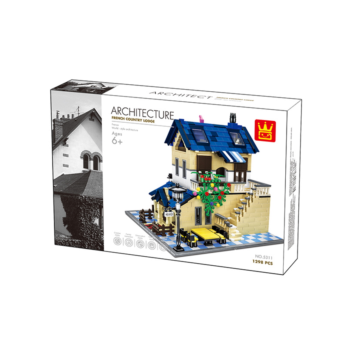 Конструктор Wange «Французский загородный дом» 5311 (Architecture) / 1298 деталей
