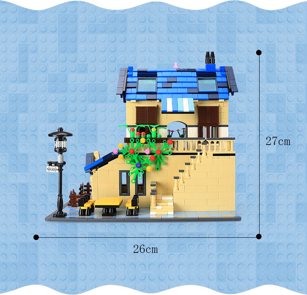 Конструктор Wange «Французский загородный дом» 5311 (Architecture) / 1298 деталей