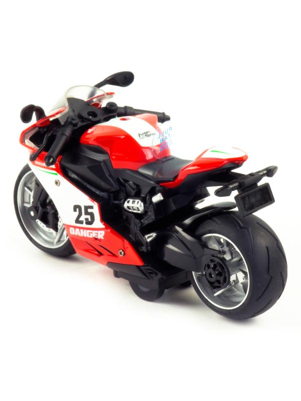 Металлический мотоцикл  Ming Ying 66 1:12 MY66-M2231 15 см. инерционный, свет, звук / Микс