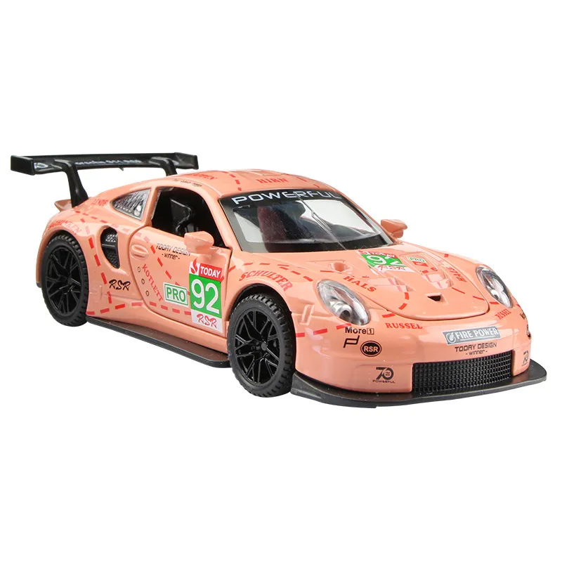 Металлическая машинка XHD 1:32 «Porsche 911 RSR» А3208, 15.5 см. инерционная, свет, звук / Микс