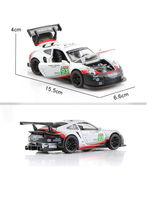 Металлическая машинка XHD 1:32 «Porsche 911 RSR» А3208, 15.5 см. инерционная, свет, звук / Микс