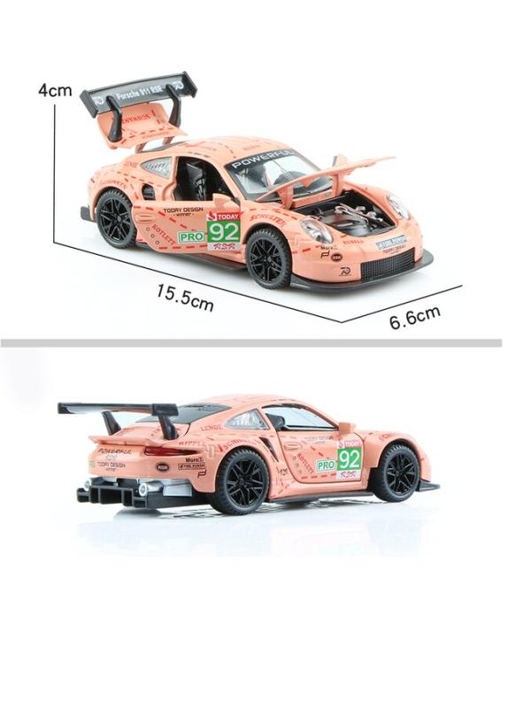 Металлическая машинка XHD 1:32 «Porsche 911 RSR» А3208, 15.5 см. инерционная, свет, звук / Микс
