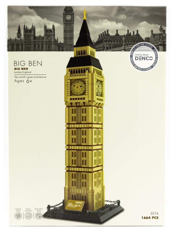 Конструктор Wange «The Big Ben of London, Elizabeth Tower» 5216 (Architecture) / 1642 детали