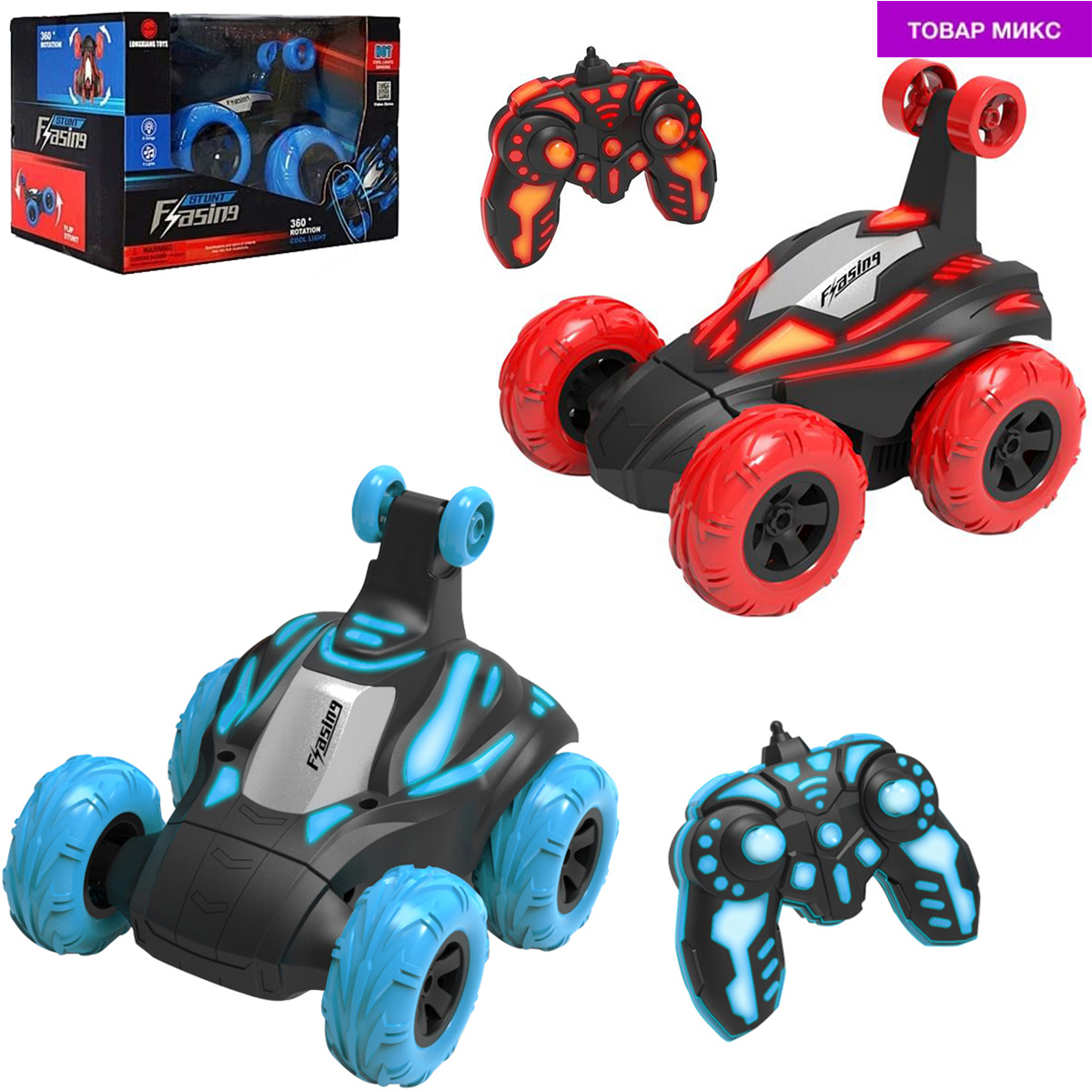 Радиоуправляемая машина-перевёртыш со световыми и звуковыми эффектами 9029S / Микс