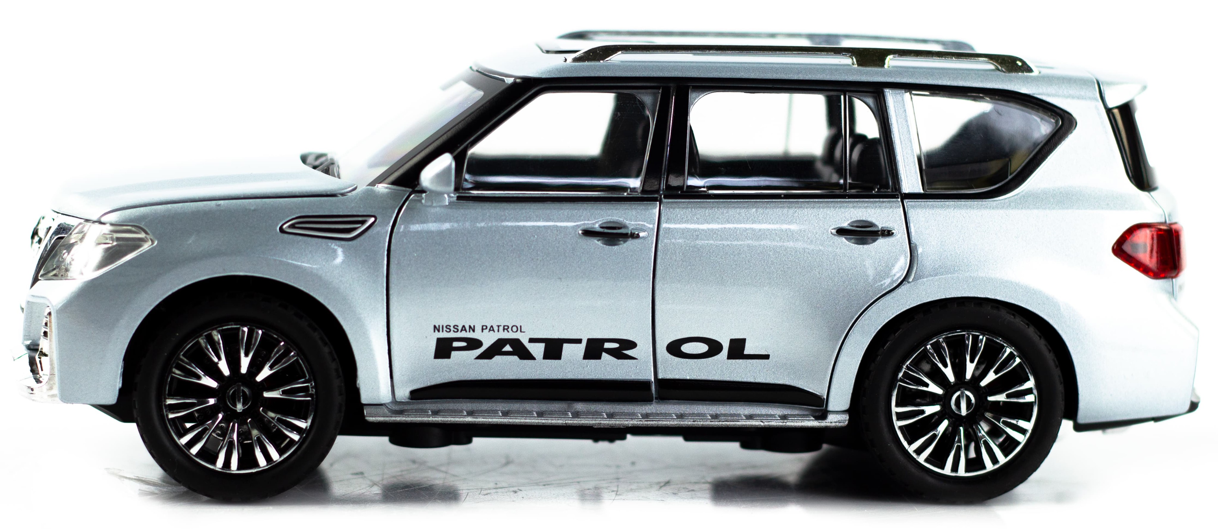 Металлическая машинка ChiMei Model 1:24 «Nissan Patrol» А328, 22 см., инерционная, свет, звук / Микс