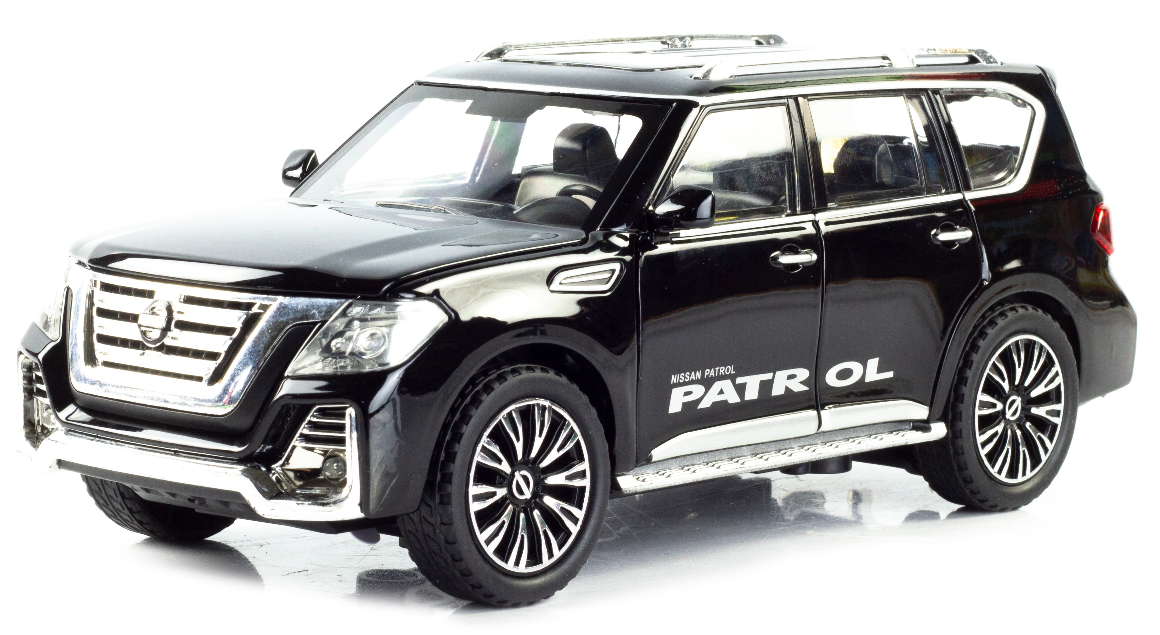 Металлическая машинка ChiMei Model 1:24 «Nissan Patrol» А328, 22 см., инерционная, свет, звук / Микс
