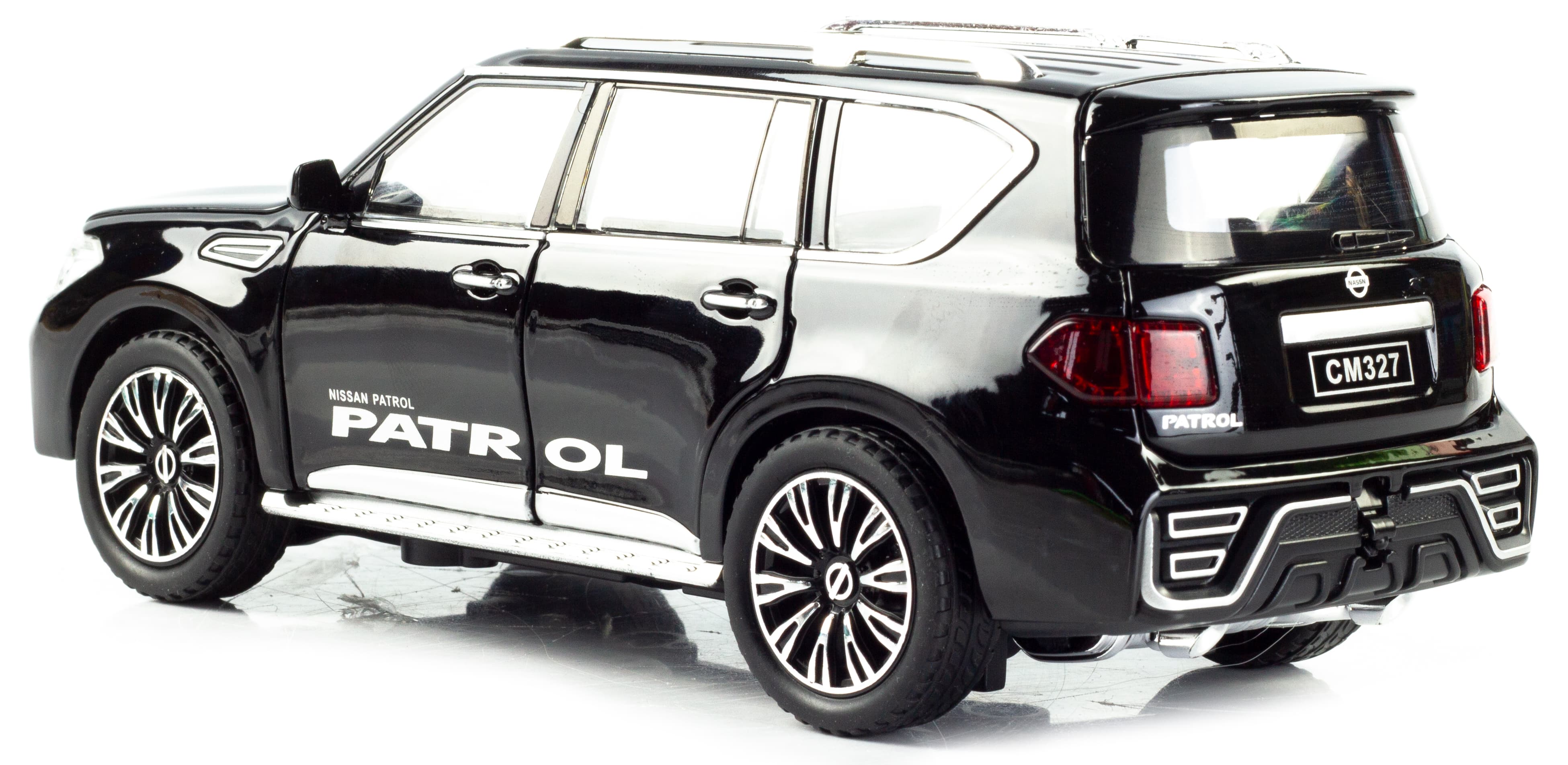 Металлическая машинка ChiMei Model 1:24 «Nissan Patrol» А328, 22 см., инерционная, свет, звук / Микс