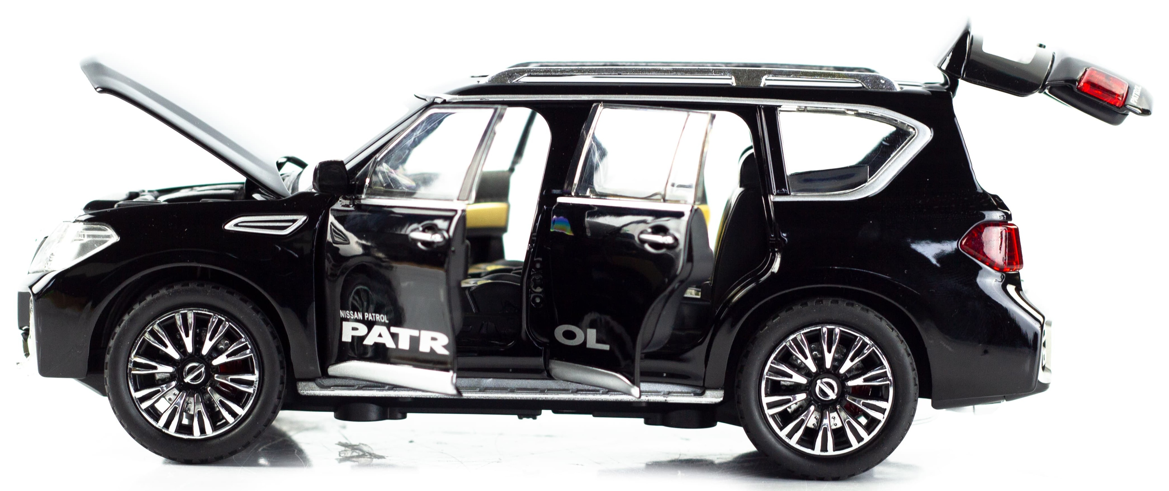 Металлическая машинка ChiMei Model 1:24 «Nissan Patrol» А328, 22 см., инерционная, свет, звук / Микс