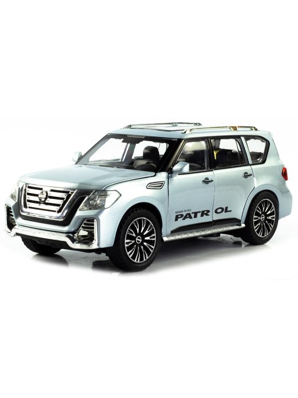 Металлическая машинка ChiMei Model 1:24 «Nissan Patrol» А328, 22 см., инерционная, свет, звук / Микс