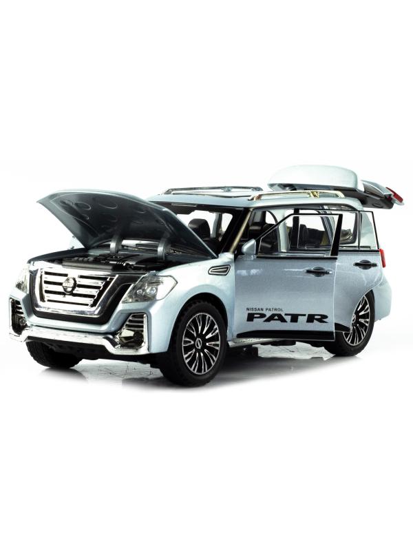 Металлическая машинка ChiMei Model 1:24 «Nissan Patrol» А328, 22 см., инерционная, свет, звук / Микс