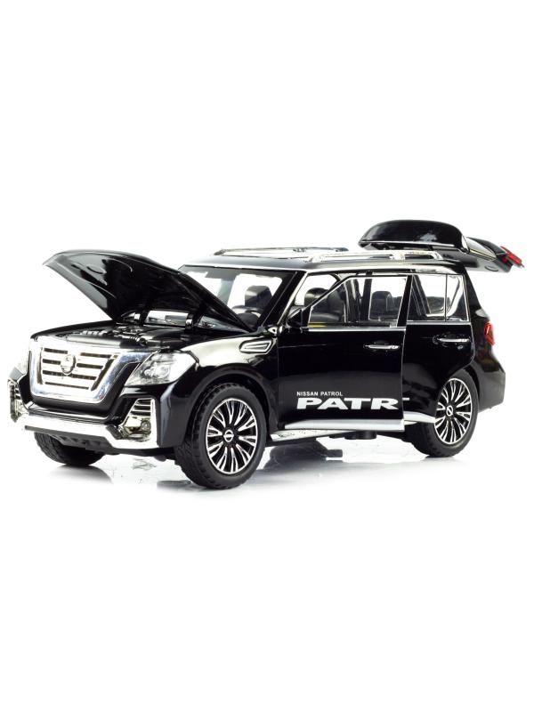 Металлическая машинка ChiMei Model 1:24 «Nissan Patrol» А328, 22 см., инерционная, свет, звук / Микс