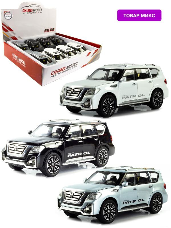 Металлическая машинка ChiMei Model 1:24 «Nissan Patrol» А328, 22 см., инерционная, свет, звук / Микс