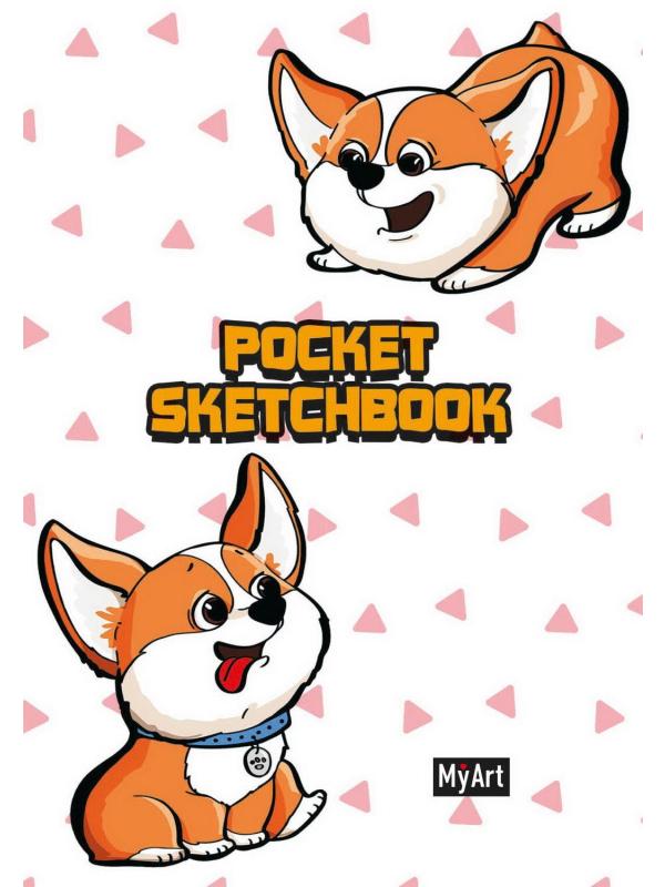 Блокнот Проф-пресс Скейтчбук Pocket Корги 48 листов