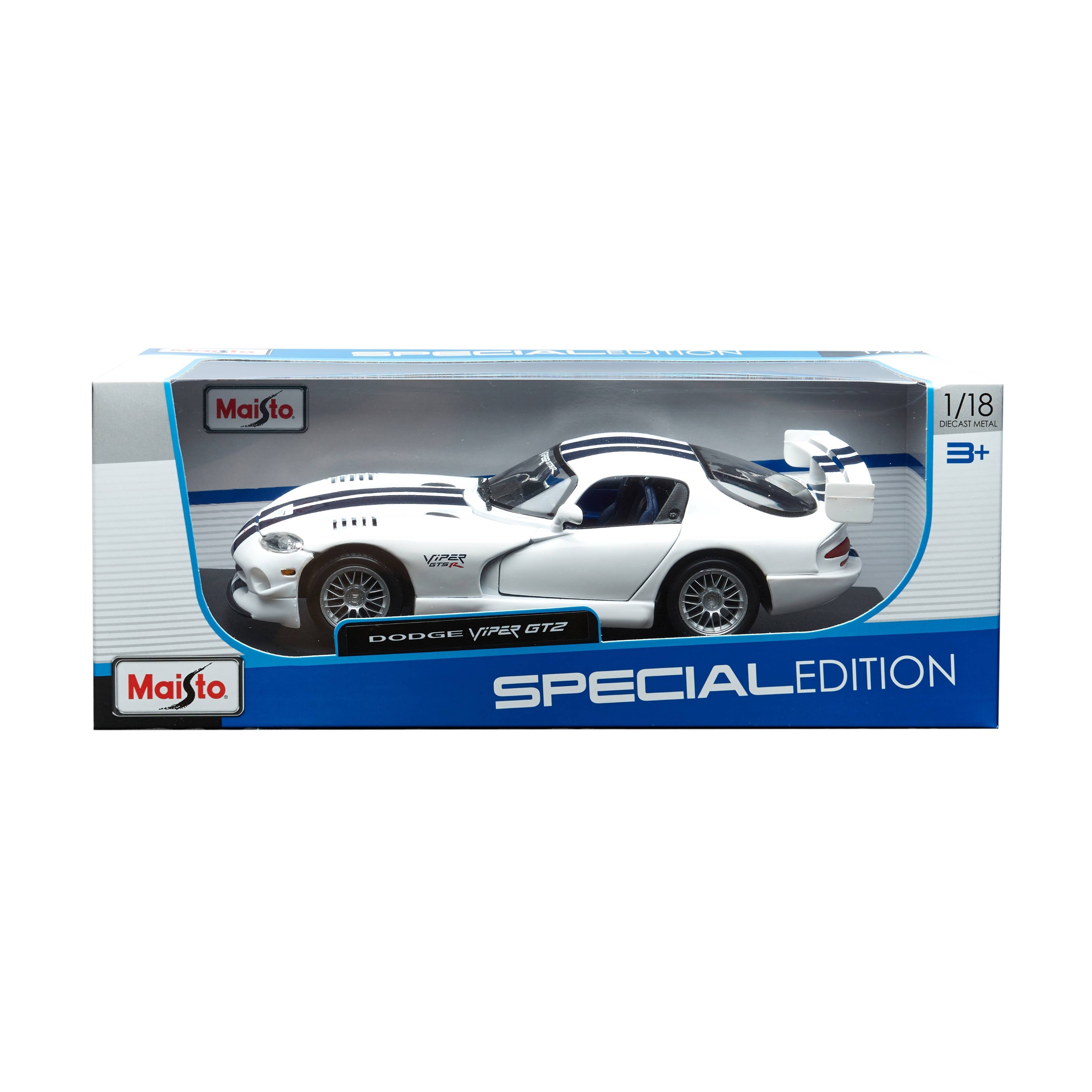 Коллекционная металлическая модель Maisto 1:18 Special Edition «Dodge Viper GT2» А31845 / Белый