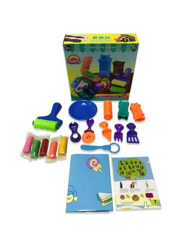 Масса для лепки. Набор из 5 стиков массы разных цветов с тематическими аксессуарами, 18 предметов