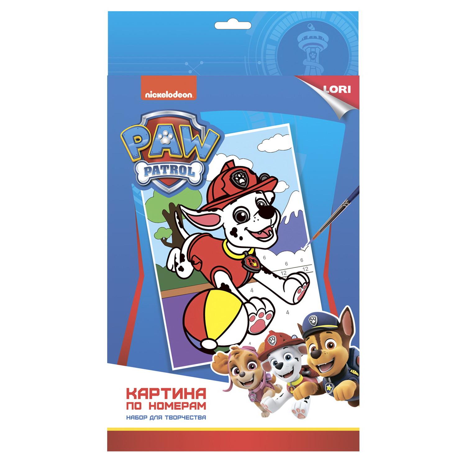 Набор для творчества LORI Картина по номерам Щенячий патруль Маршалл