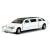 Металлическая машинка Kinsmart 1:38 «1999 Lincoln Town Car Stretch Limousine» KT7001DH / Белый