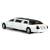 Металлическая машинка Kinsmart 1:38 «1999 Lincoln Town Car Stretch Limousine» KT7001DH / Белый