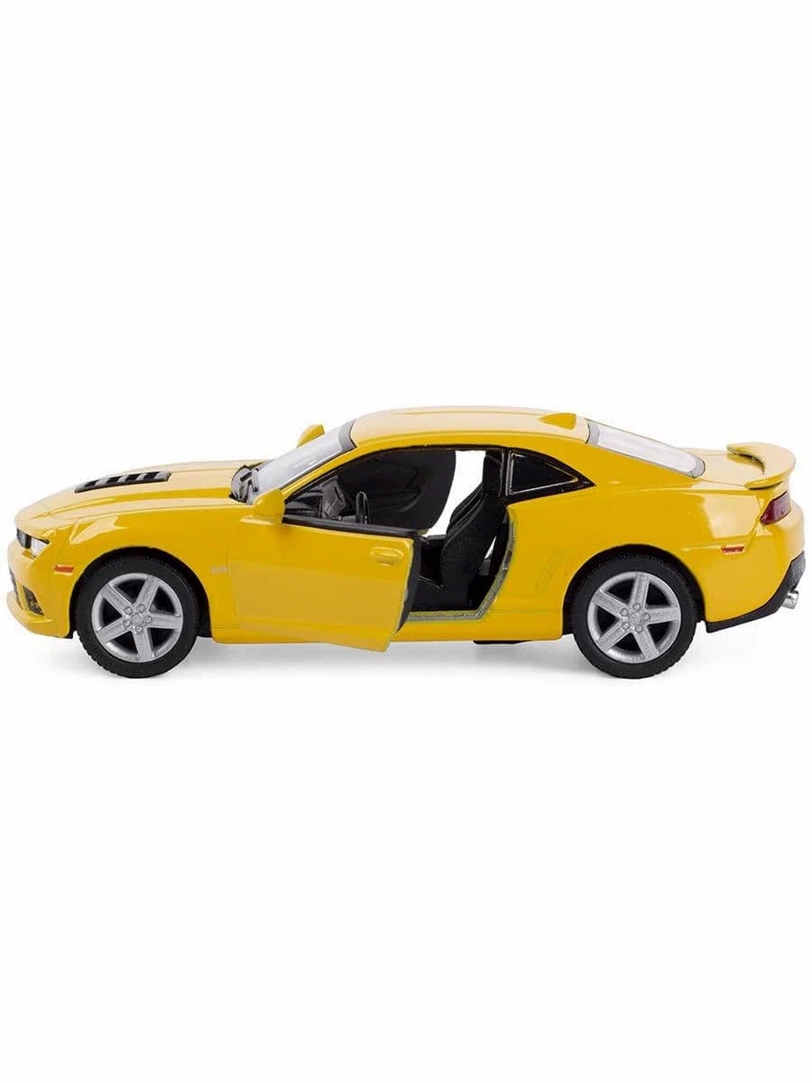 Металлическая машинка Kinsmart 1:38 «2014 Chevrolet Camaro» KT5383D, инерционная / Желтый