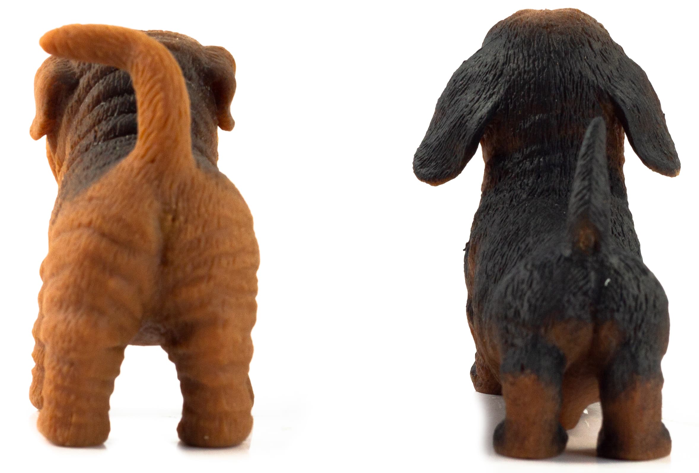 Фигурки-тянучки Животных QBabe «Собаки Шарпей и Такса» из термопластичной резины A305-DB, 9.52 см., Антистресс / 2 шт.