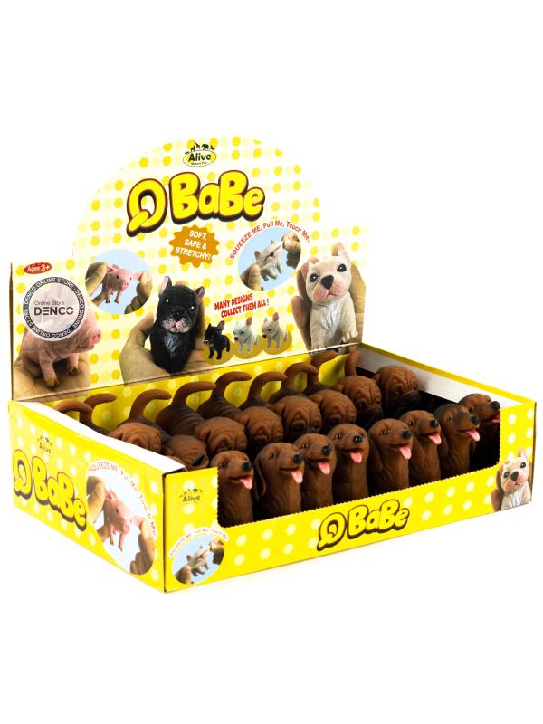 Фигурки-тянучки Животных QBabe «Собаки Шарпей и Такса» из термопластичной резины A305-DB, 9.52 см., Антистресс / 2 шт.