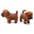 Фигурки-тянучки Животных QBabe «Собаки Шарпей» из термопластичной резины A247-DB, 5 см., Антистресс / 2 шт.
