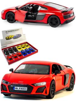 Металлическая машинка Kinsmart 1:38 «2020 Audi R8 Coupe» KT5422D, инерционная / Красный