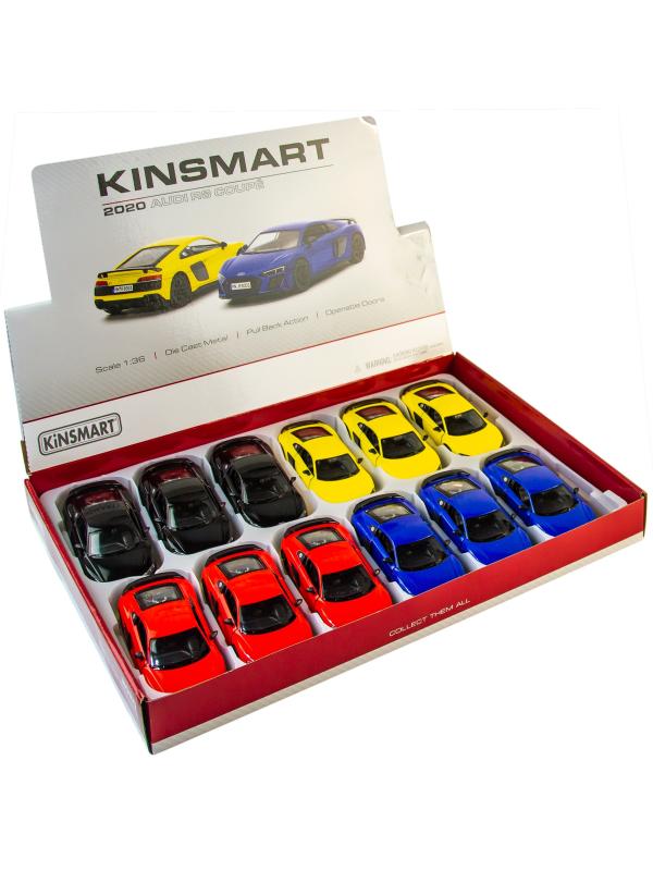 Металлическая машинка Kinsmart 1:38 «2020 Audi R8 Coupe» KT5422D, инерционная / Красный
