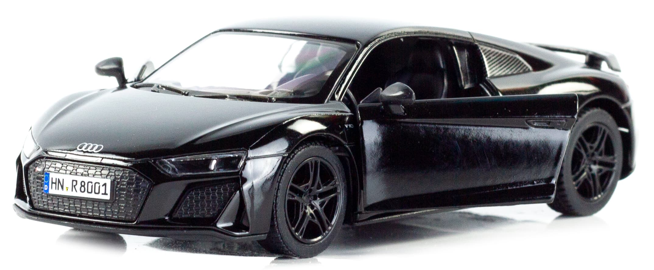 Металлическая машинка Kinsmart 1:38 «2020 Audi R8 Coupe» KT5422D, инерционная / Черный