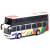 Металлический двухэтажный автобус Yeading 1:48 «Мультфильм BUS» 20 см. 6631А инерционный, свет, звук / Микс