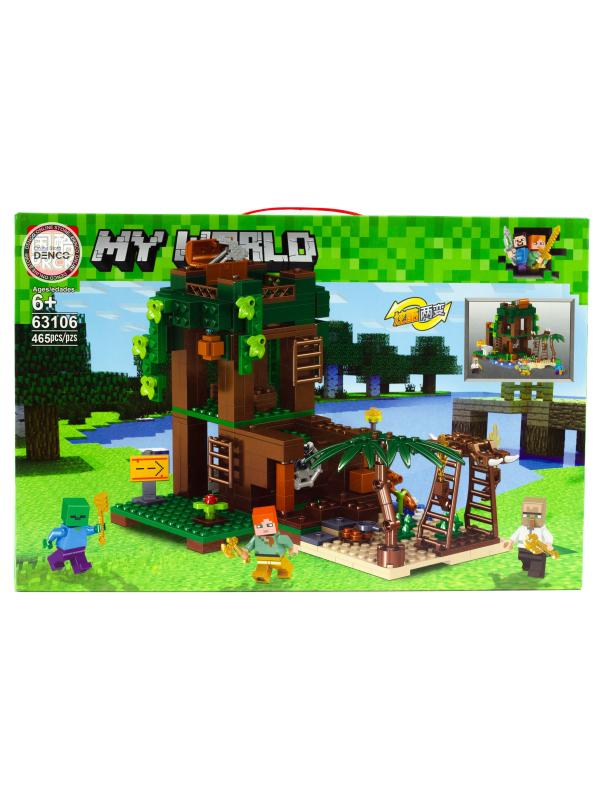 Конструктор PRCK My World «Домик на дереве Харданса» 63106  (Minecraft )  /  465 деталей