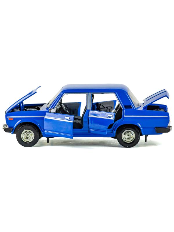 Машинка металлическая Kings Toy 1:24 «ВАЗ-2106 Жигули» FY2406-6D, 18 см., инерционная, звук, свет / Микс