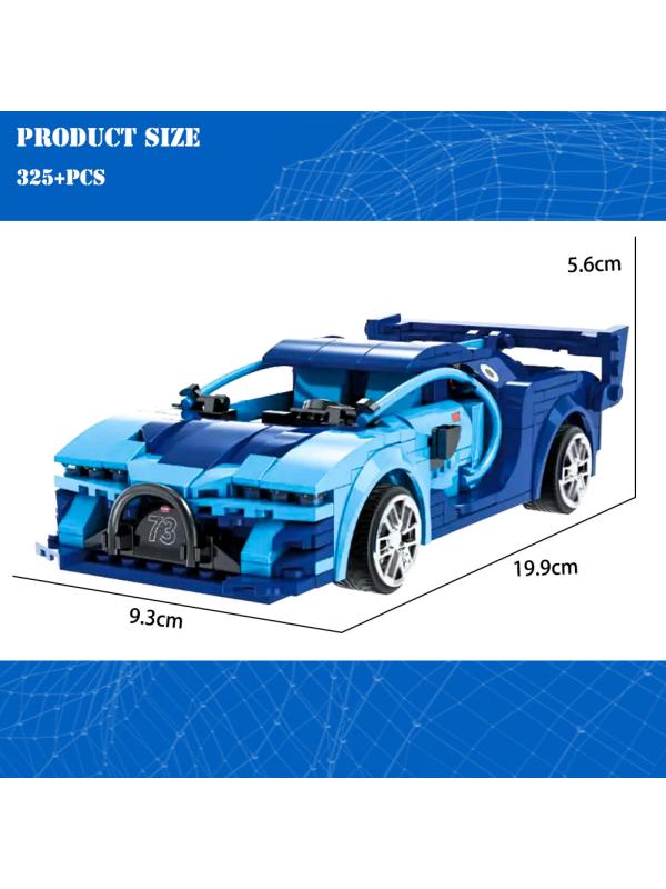 Радиоуправляемый конструктор CaDA «Голубой гоночный автомобиль» C51073 / 325 деталей
