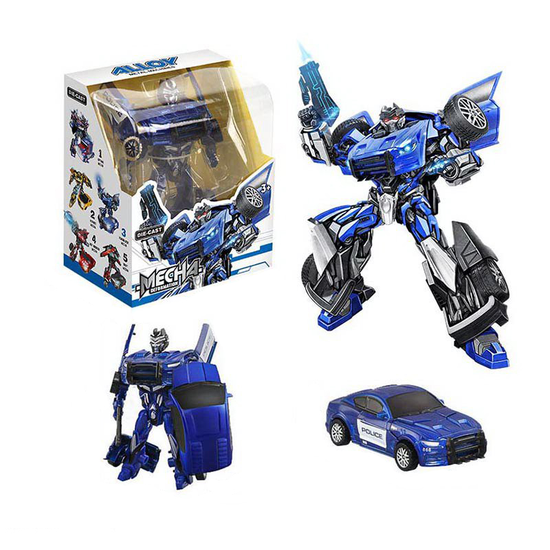 Металлический робот-трансформер «Полиция» / TMJ90688