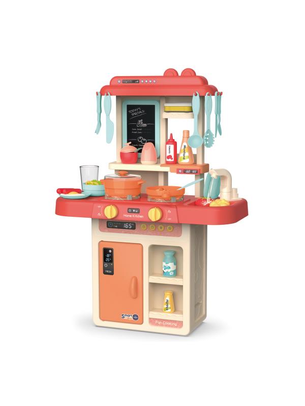 Детская интерактивная кухня 63 см с водой, паром, со световыми и звуковыми эффектами, 889-168 / 42 предмета
