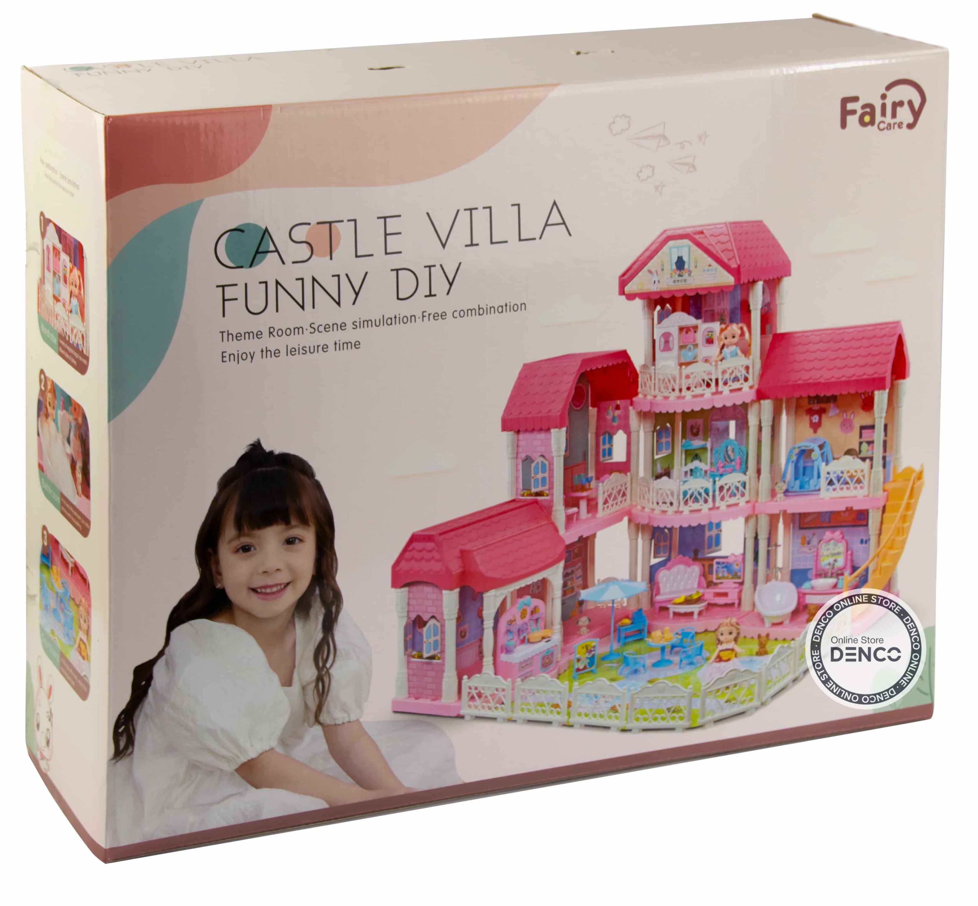 Игровой набор «Кукольный домик» с мебелью и персонажами, 7003 /  52 х 17 х 42 см