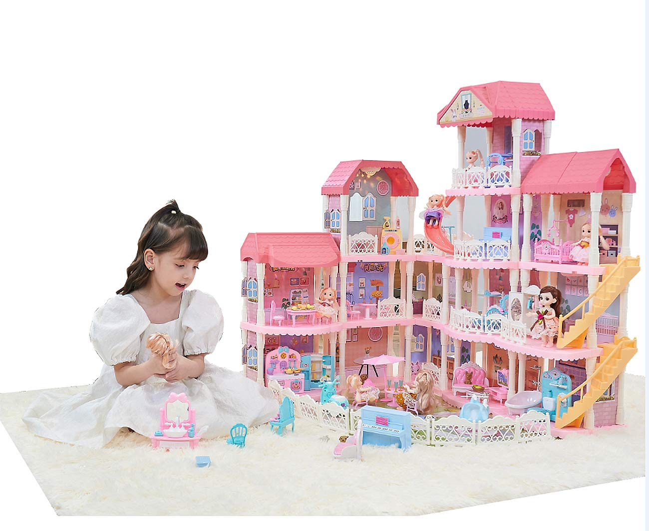 Игровой набор «Кукольный домик» с мебелью и персонажами, 7007 / 93 х 70 х 90 см
