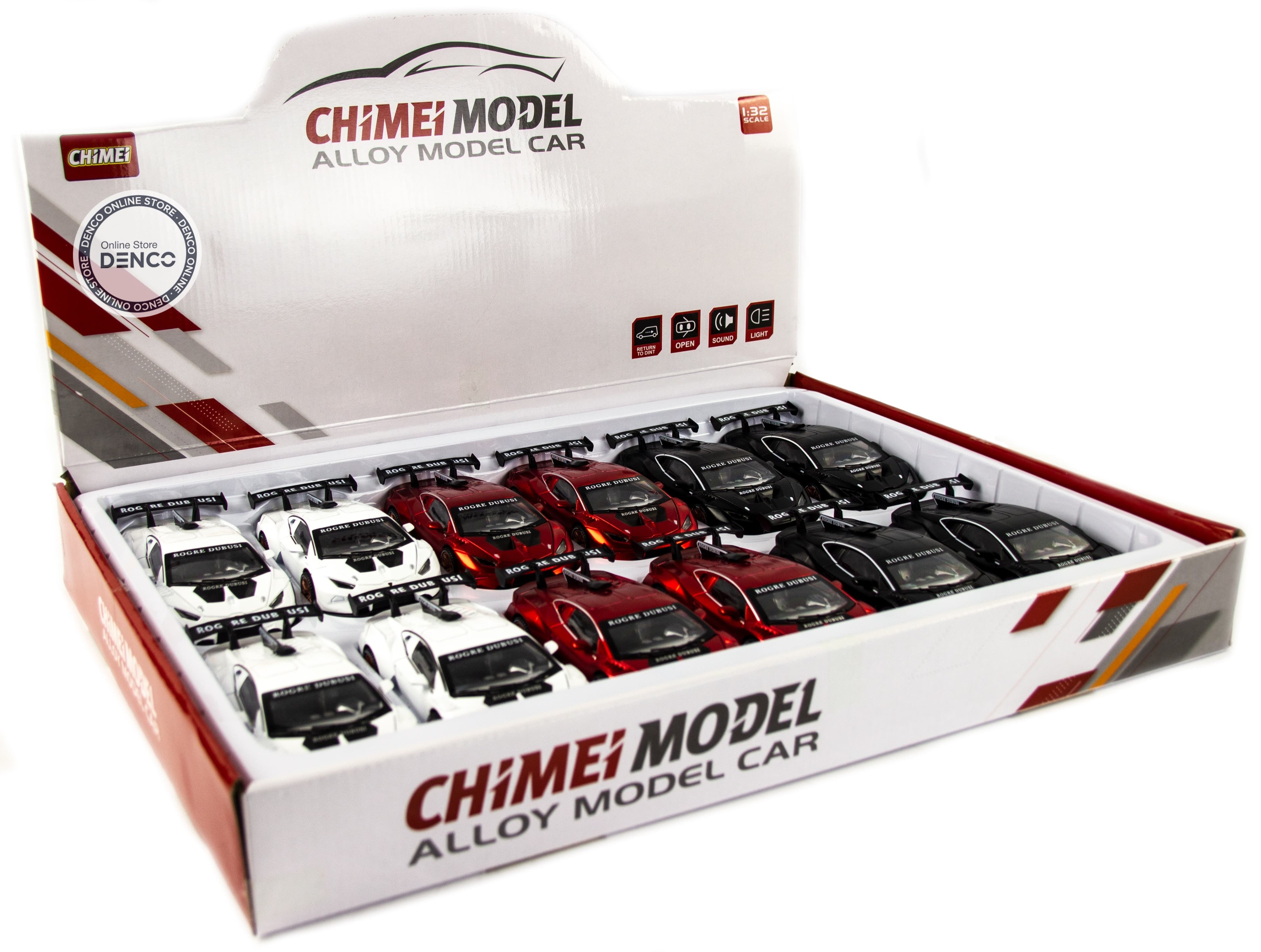 Металлическая машинка ChiMei Model 1:32 «Lamborghini Huracan ST EVO» А322 инерционная, свет, звук / Белый
