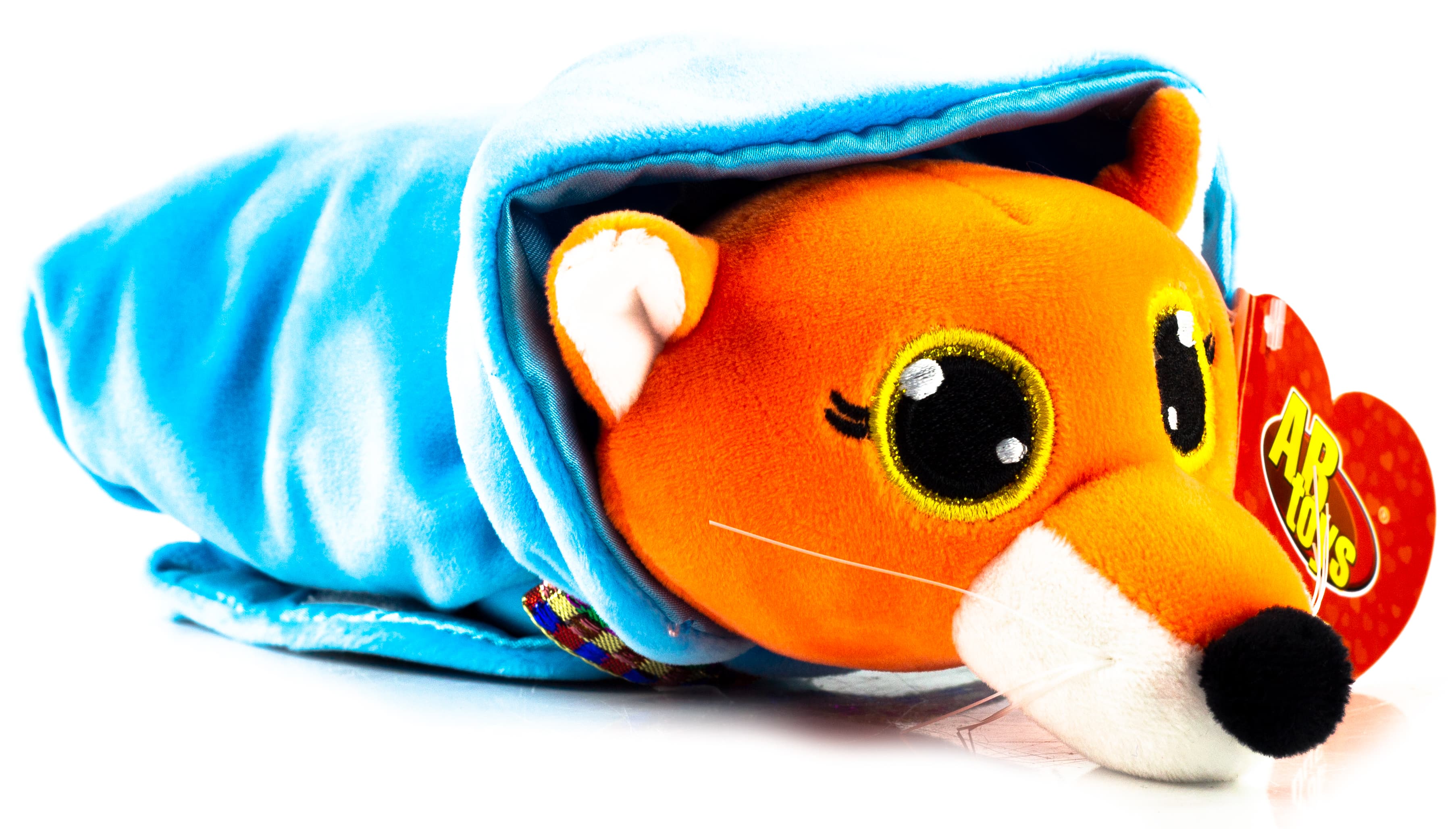 Мягкая игрушка «Перчинки. Лисичка в круглом одеялке» M2101, 20 см.