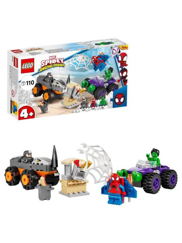 Конструктор LEGO CLASSIC SPIDEY Схватка Халка и Носорога на грузовиках