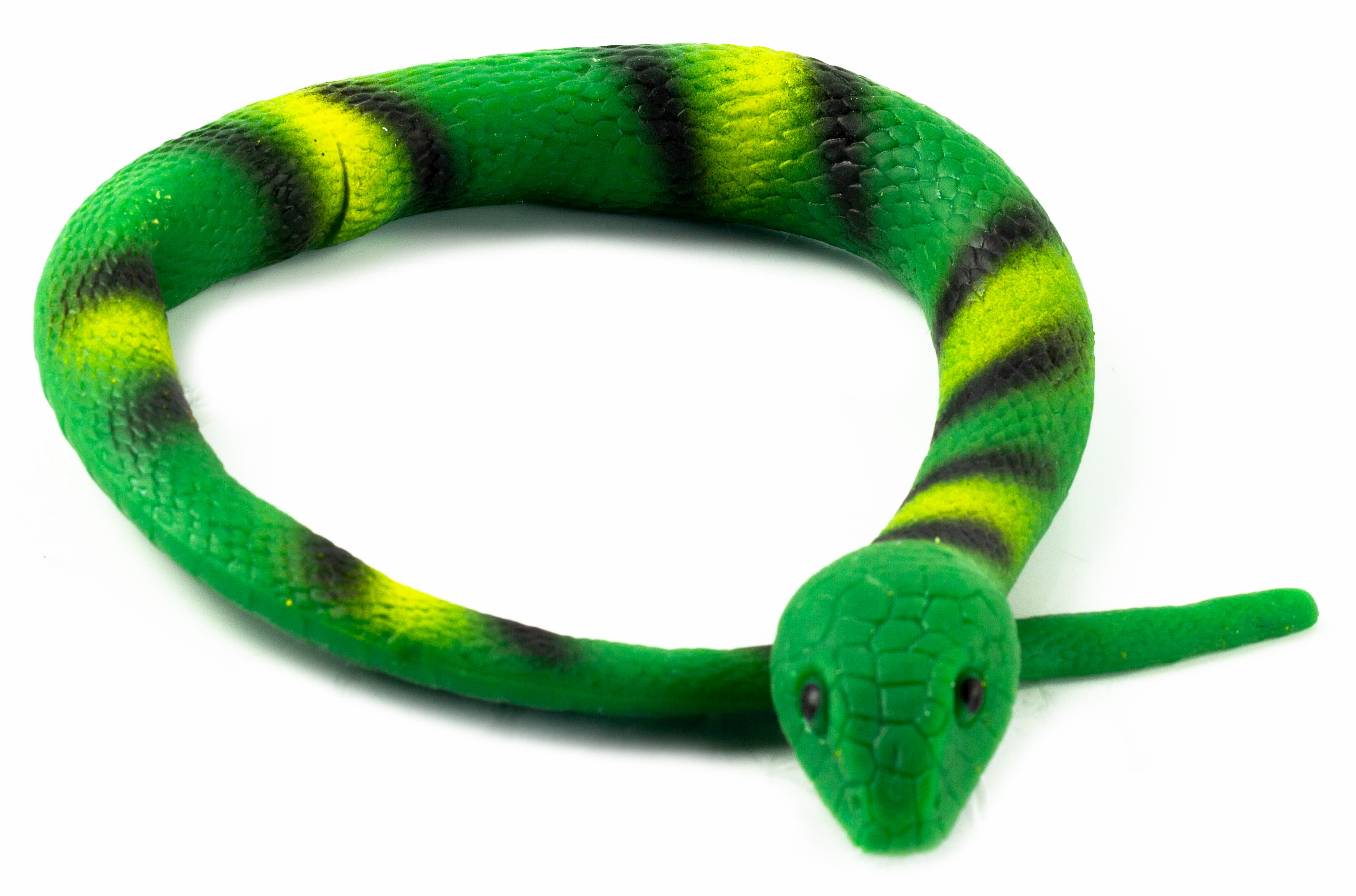 Резиновая фигурка тянучка «Змея» 60 см. A146HC / Зеленая